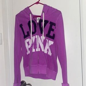 Pink Victoria’s Secret Womens Purple Love Pink Casual Hoodie/Jacket